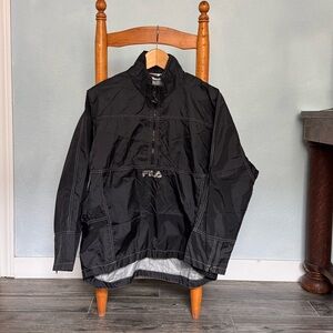 vintage fila half zip windbreaker